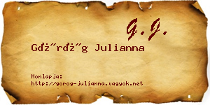 Görög Julianna névjegykártya
